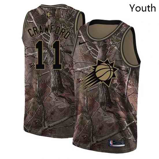 Youth Nike Phoenix Suns 11 Jamal Crawford Swingman Camo Realtree Collection NBA Jersey